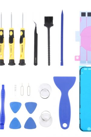 JIAFA JF-8182 Adesivo batteria 21 in 1 + adesivo impermeabile cornice LCD + set di strumenti di riparazione