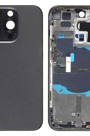 Per iPhone 14 Pro Cover posteriore batteria con cavo flessibile di alimentazione + volume + modulo di ricarica wireless