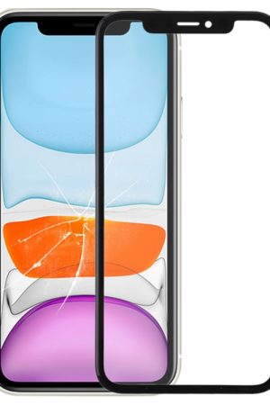 Lente esterna in vetro dello schermo anteriore con cornice e adesivo OCA otticamente trasparente per iPhone 11