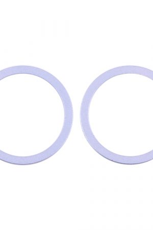 Anello di protezione in metallo con obiettivo in vetro per fotocamera posteriore da 2 pezzi per iPhone 12