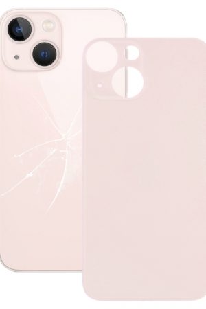 Copribatteria posteriore in vetro con foro grande per fotocamera di facile sostituzione per iPhone 13 mini