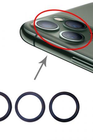 Anello di protezione in metallo con obiettivo in vetro per fotocamera posteriore da 3 pezzi per iPhone 11 Pro e 11 Pro Max