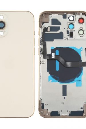 Cover posteriore della batteria (con tasti laterali, vassoio scheda, cavo flessibile di alimentazione, volume e modulo di ricarica wireless) per iPhone 12 Pro Max