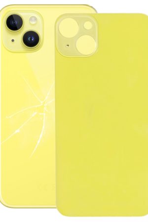 Copribatteria posteriore in vetro con foro grande per fotocamera di facile sostituzione per iPhone 14