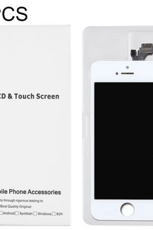 Confezione da 50 pezzi Scatola bianca in cartone per iPhone 5 Schermo LCD e digitalizzatore Assemblaggio completo
