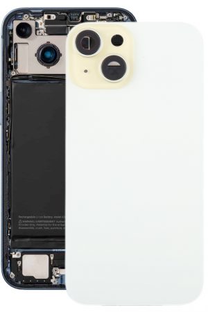 Per iPhone 15 Plus Cover posteriore della batteria in vetro con copriobiettivo della fotocamera