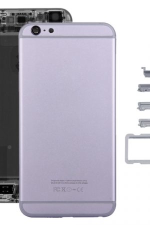 5 in 1 per iPhone 6s Plus (cover posteriore + vassoio scheda + tasto controllo volume + pulsante accensione + tasto vibrazione interruttore mute) Cover alloggiamento completo (oro+nero)