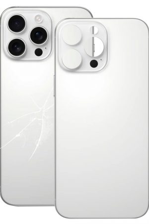 Per iPhone 16 Pro facile sostituzione grande foro fotocamera vetro posteriore batteria cover