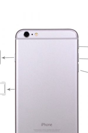 4 in 1 per iPhone 6 Plus (vassoio scheda + tasto controllo volume + pulsante accensione + tasto vibrazione interruttore mute)