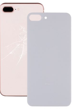 Copribatteria posteriore in vetro con foro grande per fotocamera di facile sostituzione con adesivo per iPhone 8 Plus