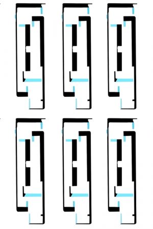 10 PCS Touch Panel Digitizer Adesivo per iPad 2