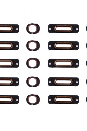 10 staffe di fissaggio per porta di ricarica per iPhone SE 2 in 1 + anelli per jack per cuffie