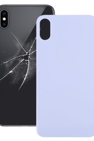 Copribatteria posteriore in vetro con foro grande per fotocamera di facile sostituzione per iPhone X / XS