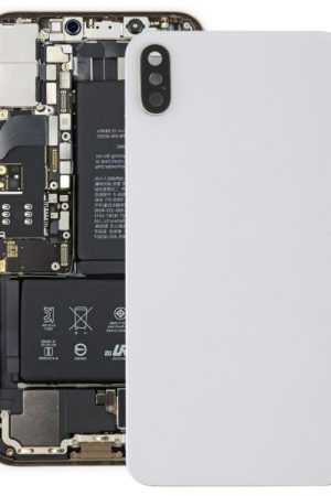 Cover posteriore della batteria con cornice della fotocamera posteriore, obiettivo e adesivo per iPhone XS Max