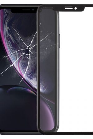 Lente esterna in vetro per schermo anteriore con cornice + adesivo OCA otticamente trasparente per iPhone XR