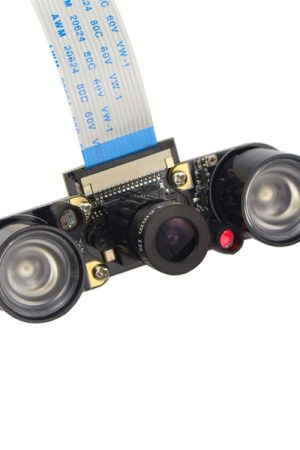 5MP OV5647 Videocamera per visione notturna a infrarossi focale regolabile con 2 luci sensore IR PC per Raspberry Pi 3