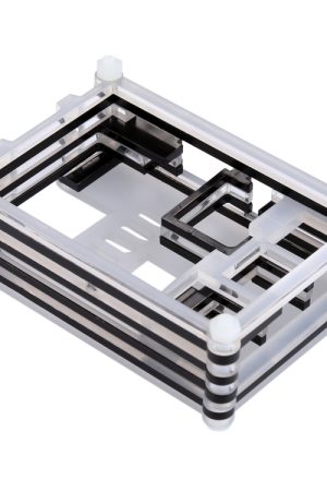 Custodia a conchiglia in acrilico a 9 strati con foro per ventola di raffreddamento per Raspberry pi 3