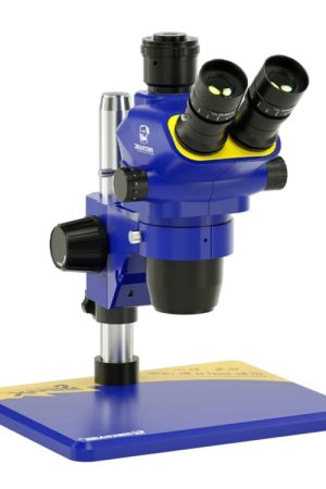 Microscopio stereo trinoculare video HD con rotazione Super X meccanica 360