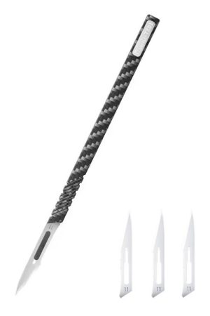 Manico universale per coltello antistatico e non magnetico in fibra di carbonio QianLi TX01