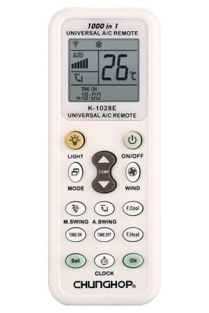 Telecomando universale per condizionatore d'aria CHUNGHOP K-1028E con torcia