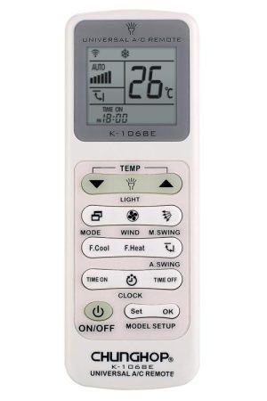 Telecomando universale per condizionatore d'aria CHUNGHOP K-1068E con torcia