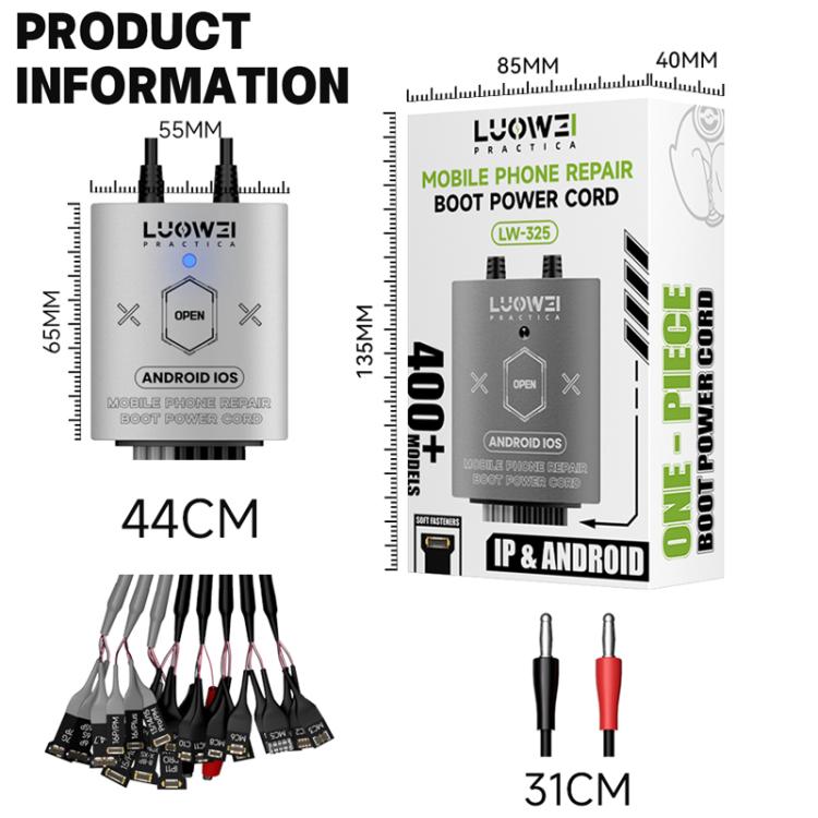 Cavo di alimentazione per riparazione telefono Luowei LW-325 per iPhone 8-16 Pro Max e Android - immagine 8