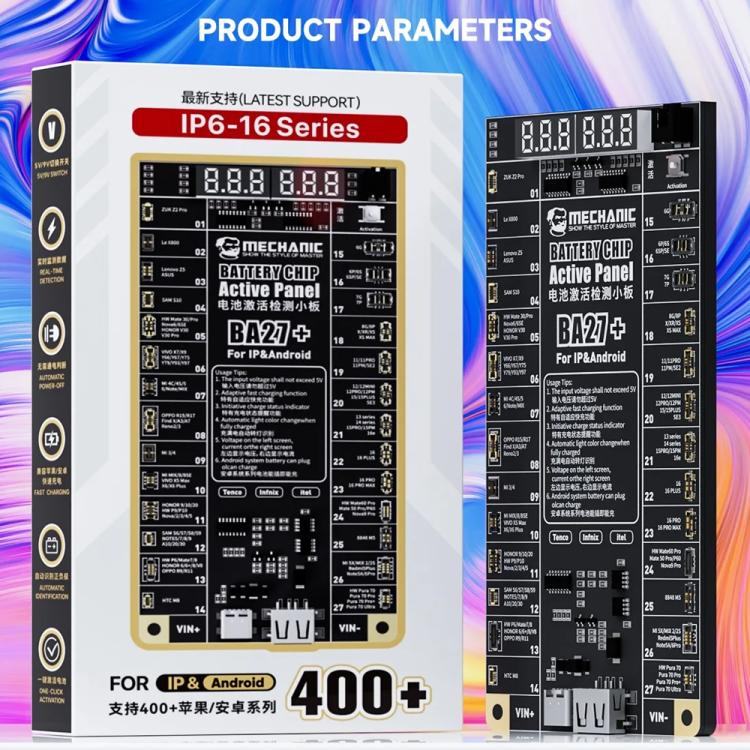 Scheda di attivazione chip batteria con uscita a bassa tensione Mechanic BA27+ da 4,2 V per iPhone 8-16 Pro Max / maggior parte dei dispositivi Android - immagine 8