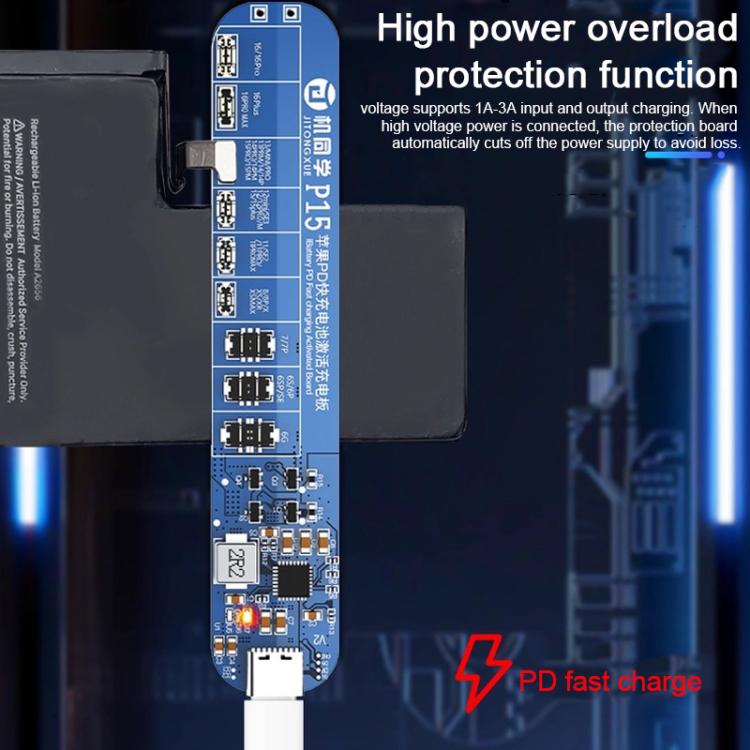 Scheda di attivazione della ricarica della batteria senza smontaggio JTX P15 con ricarica PD per iPhone 6-16 Pro Max - immagine 2