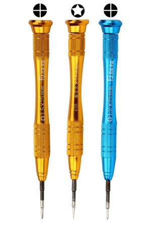 tlye 658 3 in 1 cacciavite pentagonale di precisione in metallo, lunghezza totale: 12,5 cm