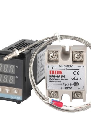 Termostato REX-C100 + Termocoppia + SSR-60 DA Kit di controllo della temperatura intelligente per modulo a stato solido
