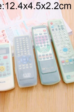 5 PCS Copertura protettiva in silicone per telecomando per aria condizionata dal design corto, dimensioni: 12,4 * 4,5 * 2,2 cm