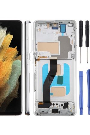 For Samsung Galaxy S21 Ultra SM-G998B 6.66 inch TFT LCD Screen Digitizer Full Assembly with Frame, Not Supporting Fingerprint Identification