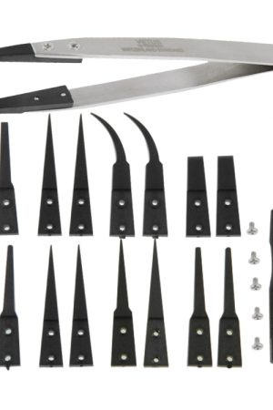 Pinzette antistatiche sostituibili 9 in 1 con cacciavite a croce