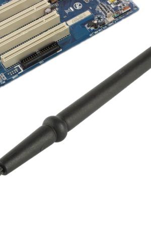 Spazzola per pulizia antistatica con manico rotondo per componenti elettronici, lunghezza: 14 cm (nero)