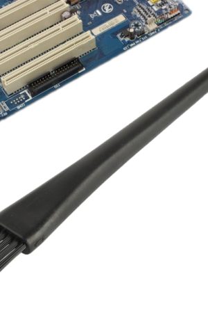 Spazzola antistatica per pulizia con manico tondo a 11 raggi, componente elettronico, lunghezza: 14,8 cm (nero)