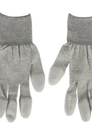 Guanti antistatici antistatici con rivestimento antistatico in PU di dimensioni universali per riparazioni di computer / dispositivi elettronici / telefoni, paio di 2 (grigio)