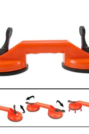 Strumento di riparazione impugnatura in vetro per estrattore di ammaccature a doppia ventosa per PC / laptop / iMac / TV LCD, diametro: 11,5 cm