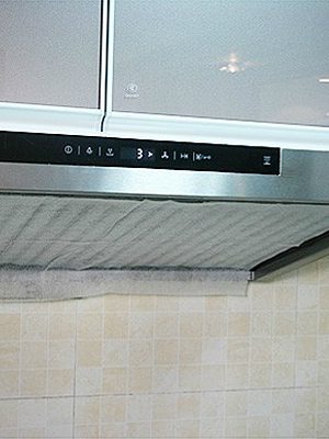 Filtro aria aspiratore da cucina 45 x 60 cm Filtro polvere fumo olio con nastro magico (bianco)