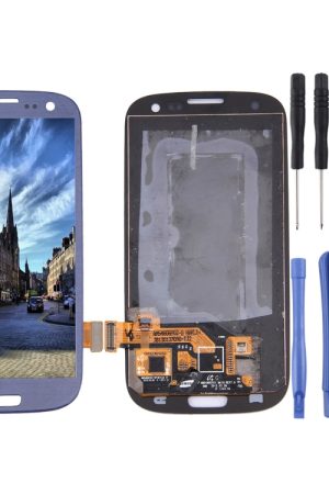 Schermo LCD originale Super AMOLED per Galaxy SIII / i9300 con digitalizzatore assemblaggio completo (blu scuro)
