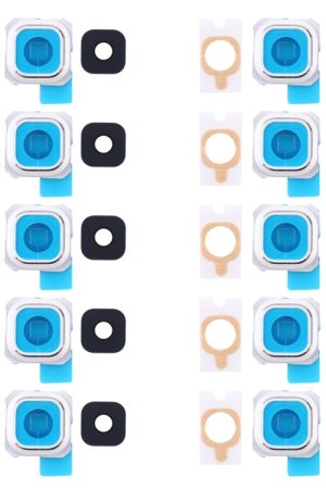 Per Galaxy S6 Edge + / G9280 10 pezzi cornice per fotocamera posteriore e copriobiettivo con adesivo