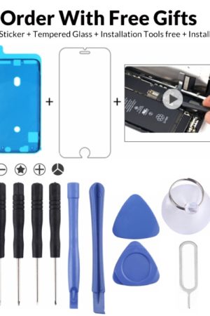 12 in 1 kit di riparazione e regali (4 x cacciavite + 2 x aste di smontaggio + 2 x triangolo su fette spesse + 1 x espulsore + 1 x mandrino + 1 x adesivo impermeabile + 1 x vetro temperato)