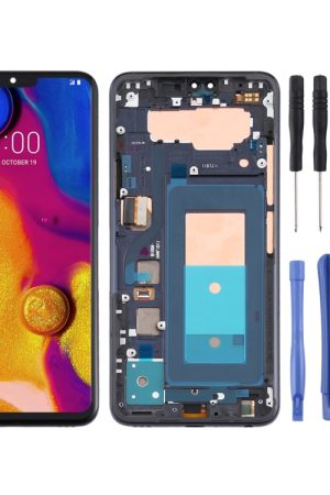Schermo LCD e digitalizzatore assemblato completo con cornice per LG V40 ThinQ