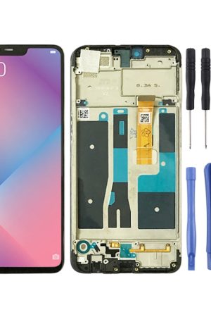 Schermo LCD e digitalizzatore assemblato completo con cornice per OPPO A5 / A3s (versione alta)