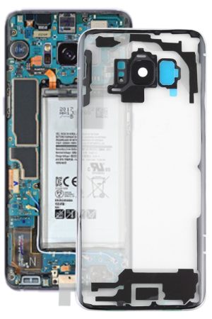 Per Samsung Galaxy S8 / G950 G950F G950FD G950U G950A G950P G950T G950V G950R4 G950W G9500 Cover posteriore batteria trasparente con copriobiettivo fotocamera