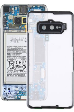 Per Samsung Galaxy S10e / G970F/DS G970U G970W SM-G9700 Cover posteriore batteria trasparente con copriobiettivo fotocamera