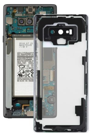 Per Samsung Galaxy Note9 / N960D N960F Cover posteriore batteria trasparente con copriobiettivo fotocamera
