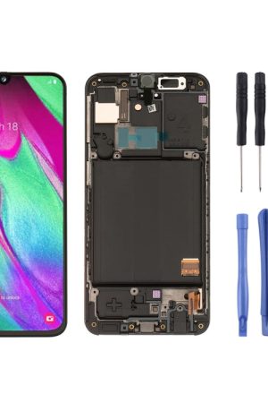 Schermo LCD e digitalizzatore assemblaggio completo con cornice per Galaxy A40 SM-A405F