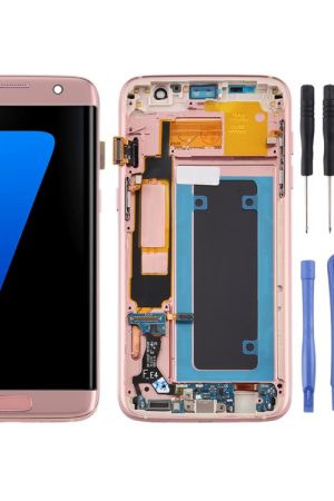Schermo LCD in materiale OLED e digitalizzatore assemblaggio completo con cornice per Samsung Galaxy S7 Edge / SM-G935F