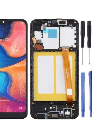 Schermo LCD in materiale TFT e digitalizzatore assemblaggio completo con cornice per Samsung Galaxy A20e