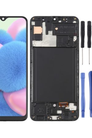 Schermo LCD in materiale OLED e digitalizzatore assemblaggio completo con cornice per Samsung Galaxy A30S SM-A307